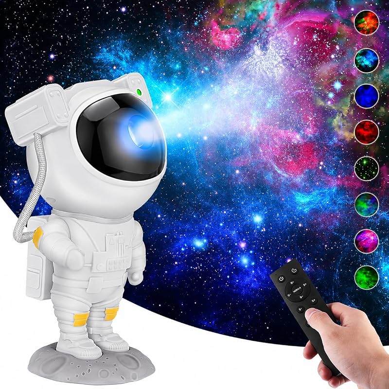 One94Store Astronaut Galaxy Projector Night Light 360 Rotating Nebula Star