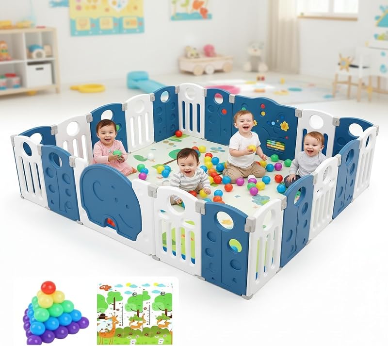 Metreno 18 Panel Playpen For Babies Upto 5 Year With