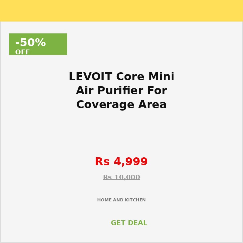 LEVOIT Core Mini Air Purifier For Coverage Area