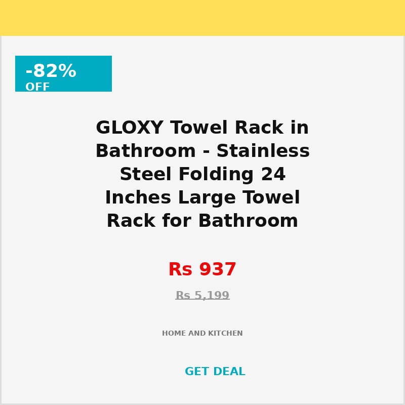 GLOXY Towel Rack in Bathroom - Stainless Steel Folding 24 Inches Large Towel Rack for Bathroom