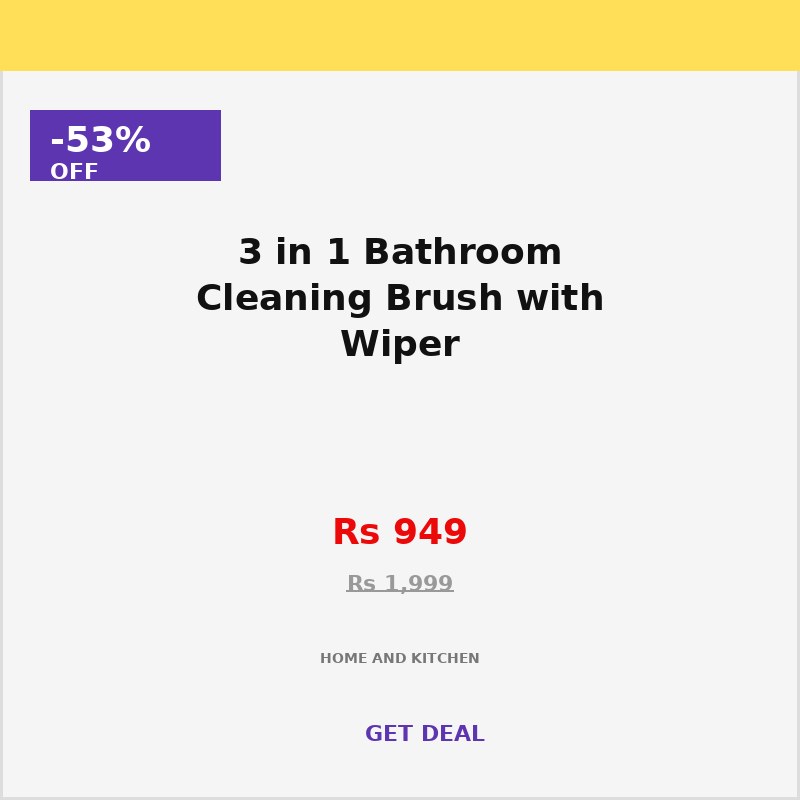 3 in 1 Bathroom Cleaning Brush with Wiper
